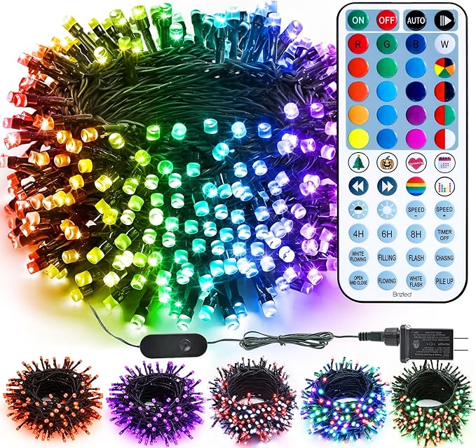 Brizled Color Changing String Lights 98FT 300 LED RGB Christmas Lights Dimmable by Brizled