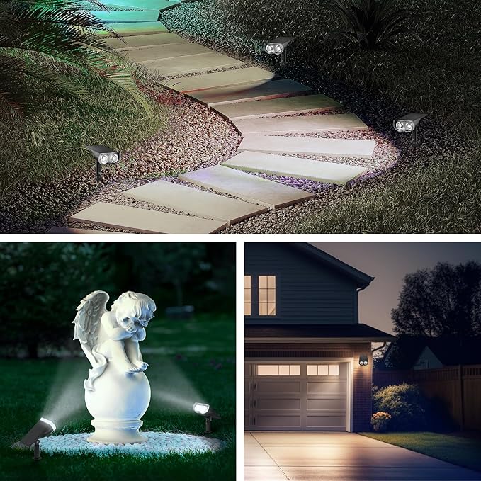 Consciot Solar Spotlights Outdoor, IP67 Waterproof 2-in-1 Solar Spot Lights - Image 6