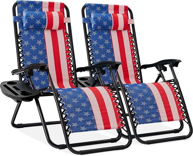 Best Choice Products Set of 2 Adjustable Steel Mesh Zero Gravity Lounge Chair by BestChoiceProducts