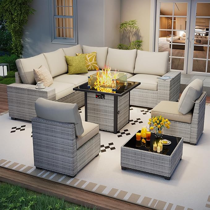 9 Piece Outdoor Patio Furniture Set by Olimix