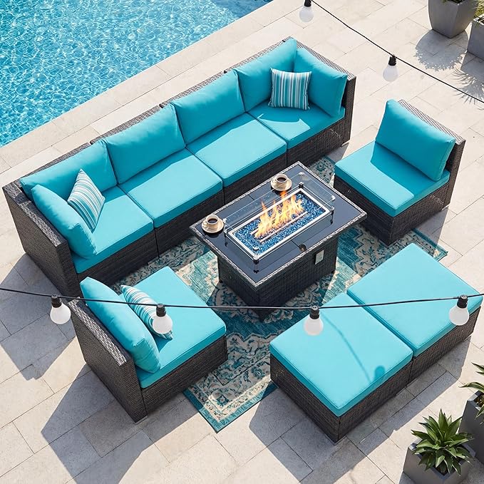 NICESOUL Big Size 9 Piece Patio Furniture Set - Image 2