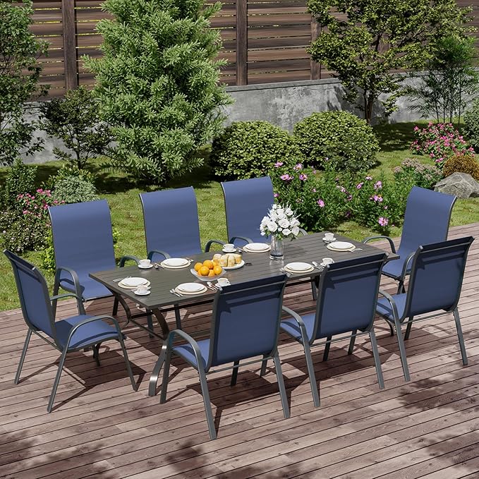 UDPATIO Patio Chairs Set of 8, Stackable Outdoor Dining Chairs - Image 2