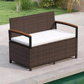 RELAX4LIFE Wicker Outdoor Storage Bench by RELAX4LIFE