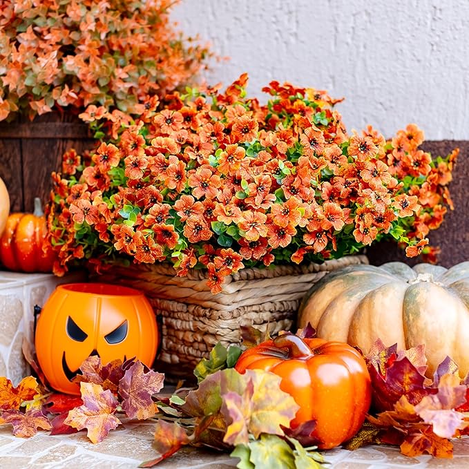 Artificial Fall Flowers Outdoor Fake Mums - Image 8