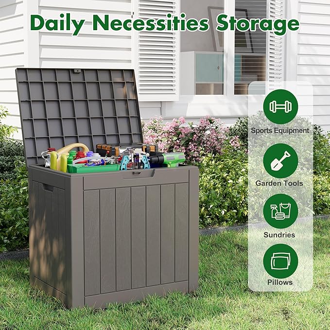 Outdoor Storage Box, Resin Deck Boxes Indoor and outdoor, Waterproof Storage - Image 2