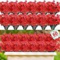 60 Pack Artificial Flowers for Outdoor Indoor Fake Plants, Faux Silk Flowers by Powbrace