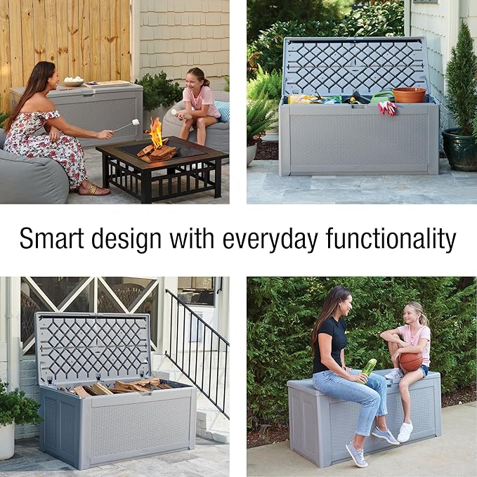 Rubbermaid Extra Large Resin Outdoor Storage Deck Box, Weather Resistant - Image 4