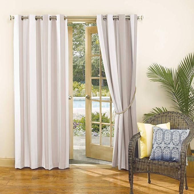 Sun Zero Valencia Cabana Stripe Indoor/Outdoor UV Protectant Energy Efficient - Image 4
