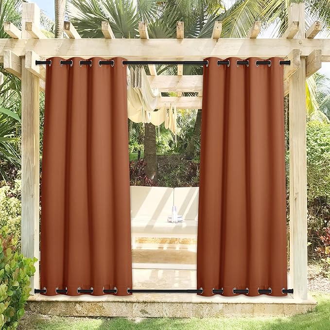 NICETOWN Halloween Outdoor Curtains Weighted by NICETOWN