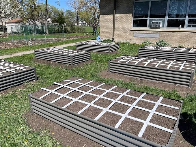 A ANLEOLIFE 8X4X1.5ft Galvanized Raised Garden Bed Kit, Rectangular Large Metal - Image 2