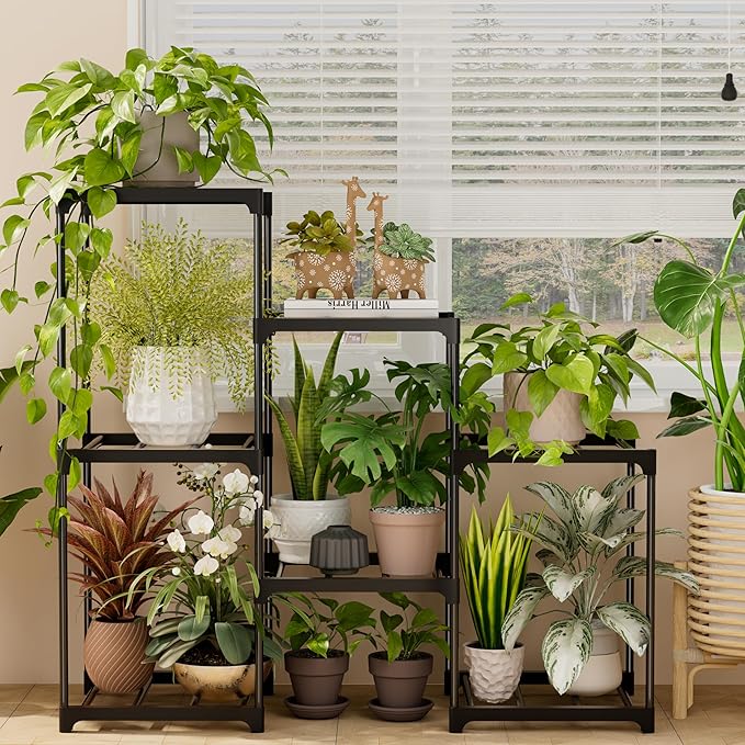 Plant Stand Indoor Plant Shelf Outdoor Metal Plant Rack by PPN