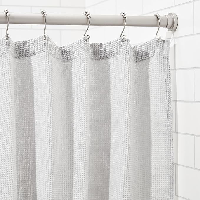 Amazon Basics No Drill Adjustable Indoor Outdoor Tension Curtain Rod, 54-90" - Image 7