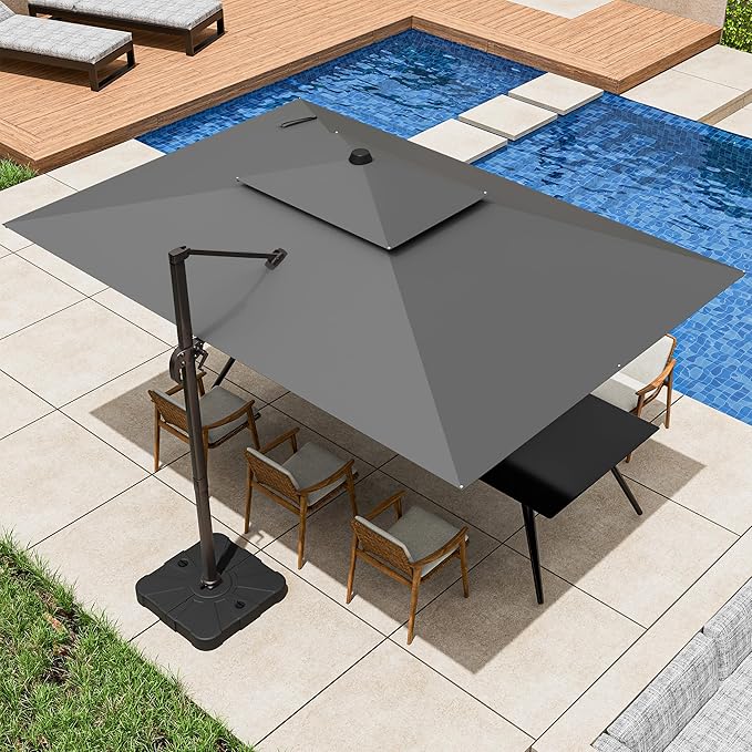 9x12FT Cantilever Patio Umbrella by ZLACUIU