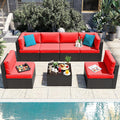 Vongrasig 7 Pieces Patio Furniture Sets, Outdoor All-Weather Wicker Patio by Vongrasig