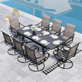 Sophia & William 9-Piece Patio Dining Set – 8 Swivel Chairs by SophiaWilliam
