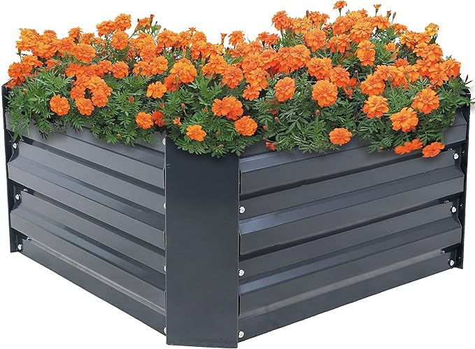 Sunnydaze 11.75" H Raised Metal Garden Bed by SunnydazeDecor