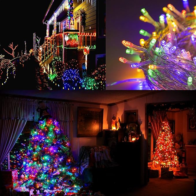 LJLNION 300 LED String Lights Outdoor Indoor, Extra Long 98.5FT Christmas Lights - Image 3