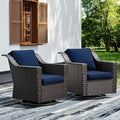Joyside Swivel Patio Chairs Set of 2, Wicker Patio Furniture by Joyside