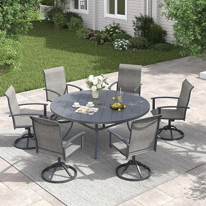 VICLLAX 50" Outdoor Round Patio Table - Image 2