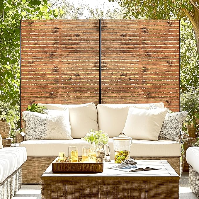 Metal Privacy Screen, Freestanding Decorative Privacy Screen - Image 5