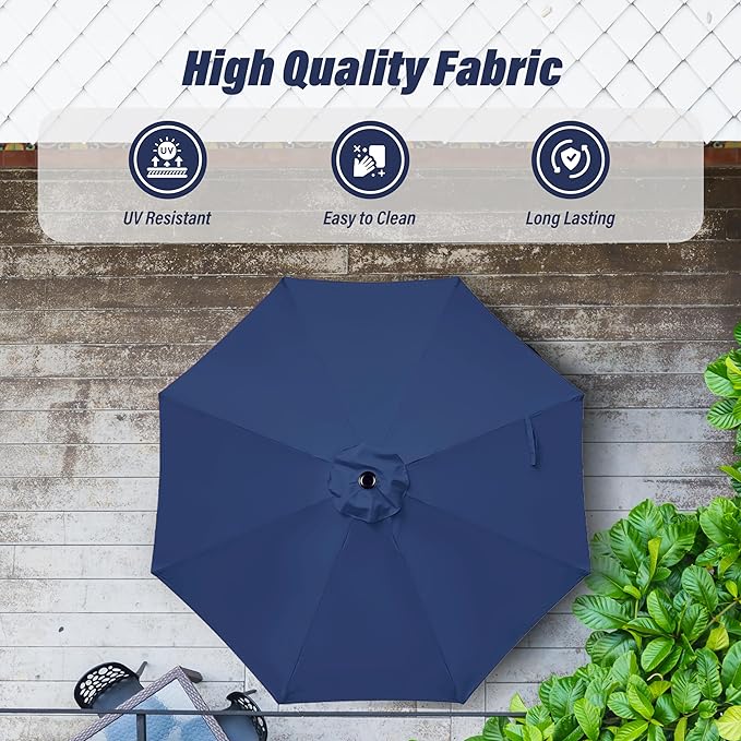 Simple Deluxe 9' Patio Umbrella Outdoor Table Market Yard Umbrella - Image 4