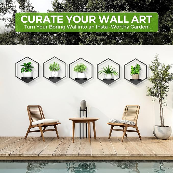 Wall Planters for Indoor Plants 5 Pack, Plant Frames Wall Decor Living Room - Image 4