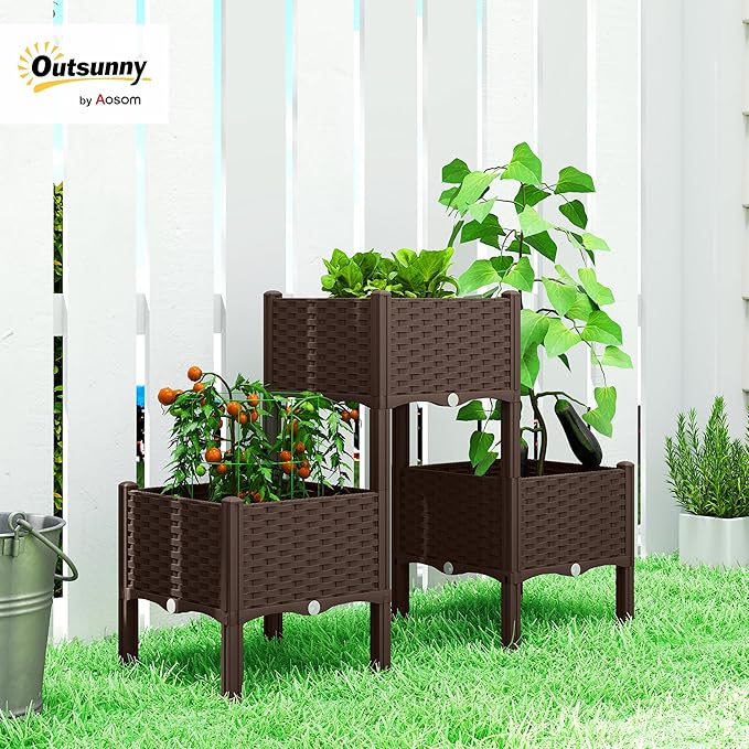 Outsunny Plastic Raised Garden Bed - Image 2