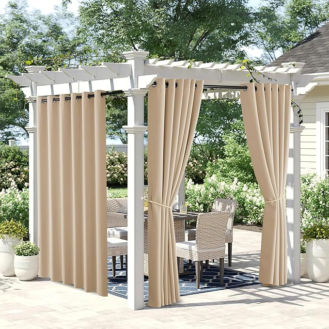 NICETOWN 2 Panels Outdoor Curtains by NICETOWN