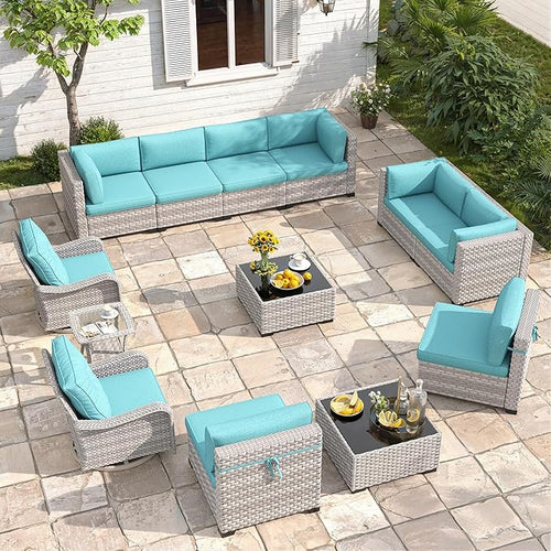 10-Seat Modern Patio Furniture Set by MASIONBACKYARDS