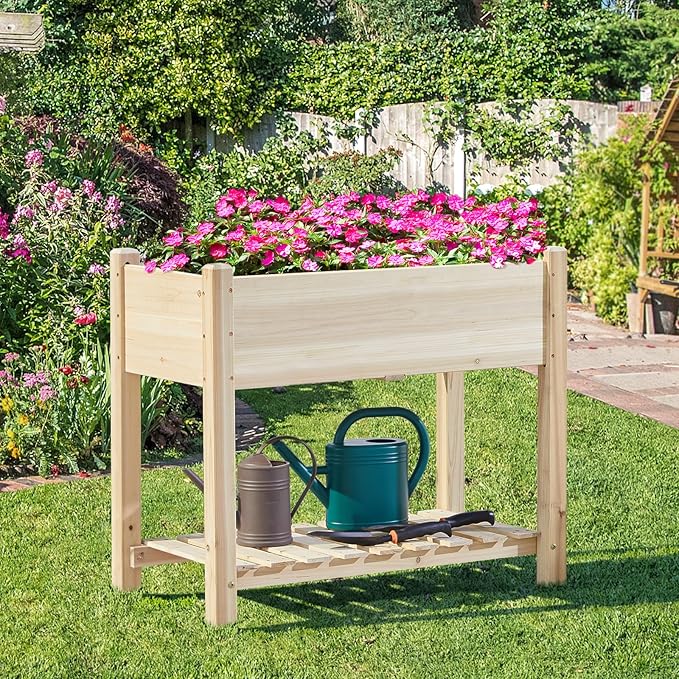 Yaheetech 34x18x30in Raised Garden Bed, Planter Box - Image 2