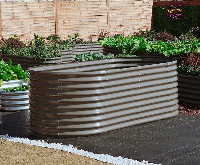 A ANLEOLIFE Set of 6, 30 Inch Extra Tall Galvanized Raised Garden Beds Kit - Image 7