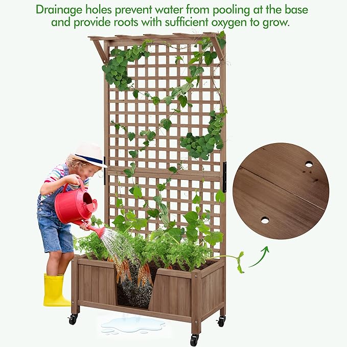 Yaheetech 72" H Horticulture Garden Planter - Image 6