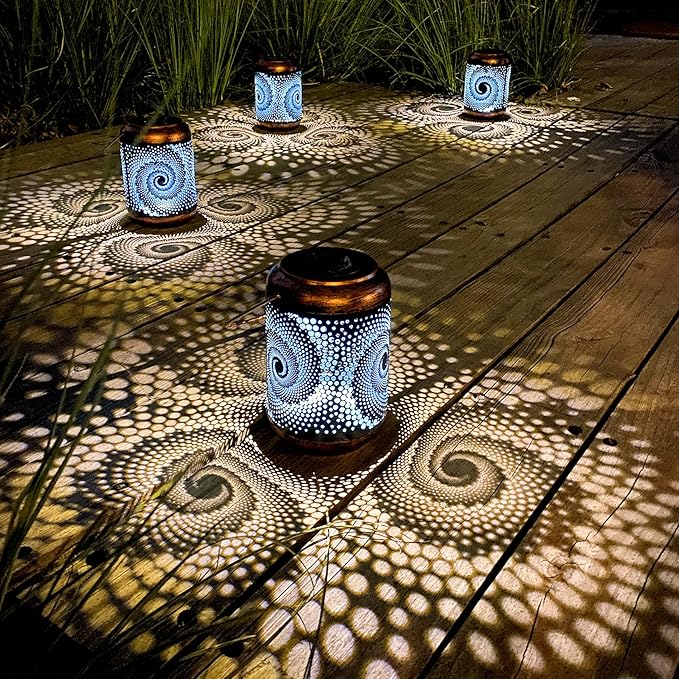 Solar Lanterns Outdoor Hanging Lantern Metal Waterproof LED Lantern - Image 8