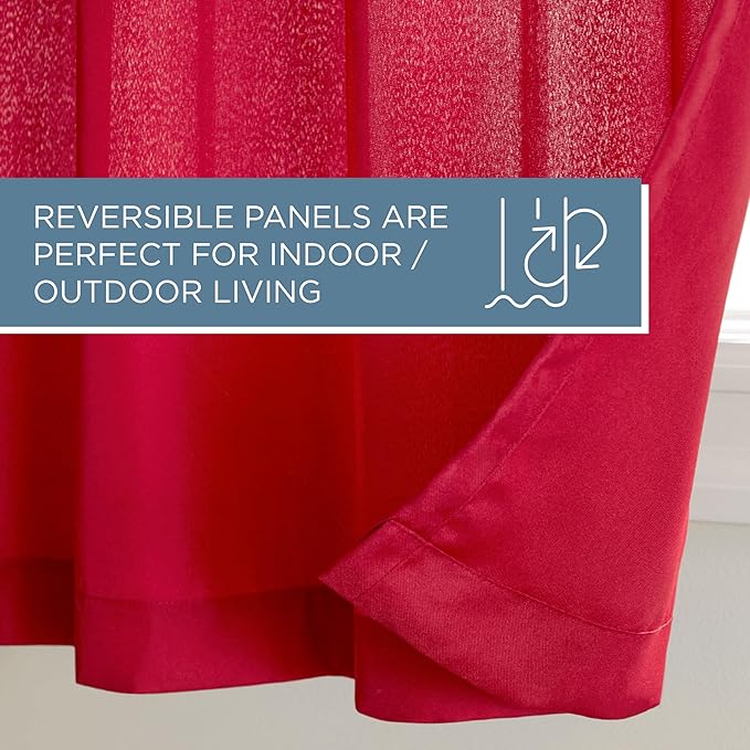 TOWN & COUNTRY BASICS Cabana Solid Heavyweight Indoor Outdoor Curtains - Image 6