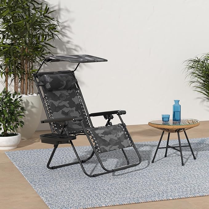 Best Choice Products Folding Zero Gravity Outdoor Recliner Patio Lounge Chair - Image 2