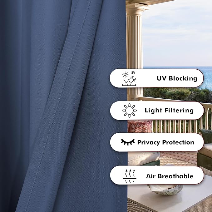 BONZER Waterproof Indoor/Outdoor Curtains - Image 4