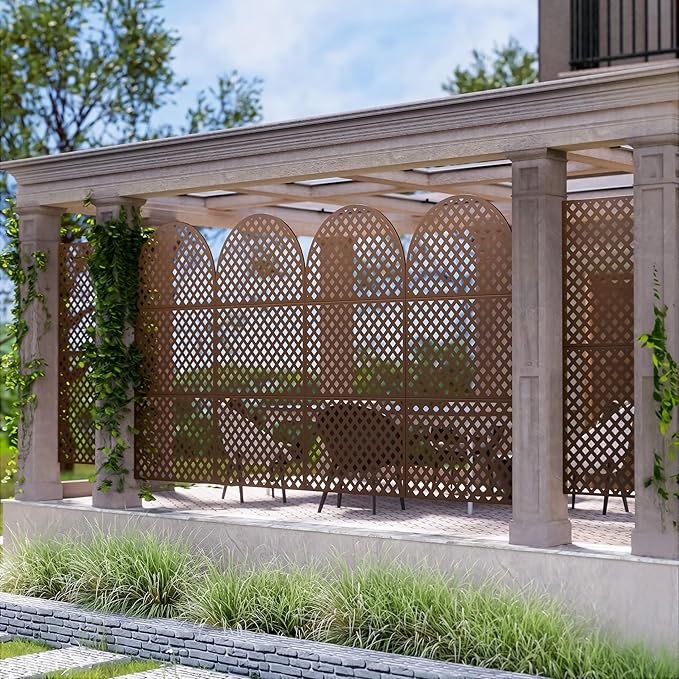 Casaphoria 72" H x 35" W Arched Metal Privacy Screen - Image 7