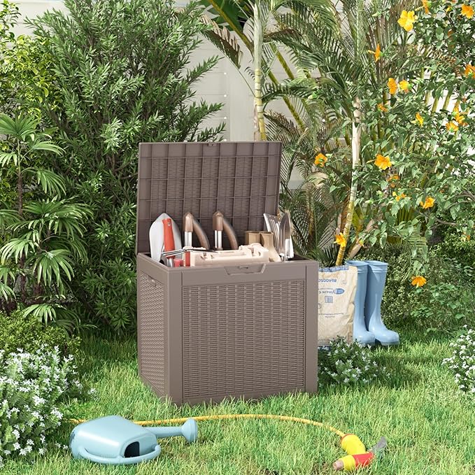 EasyUp 30 Gallon Outdoor Deck Box Waterproof, Lager Patio Storage Box Indoor - Image 6