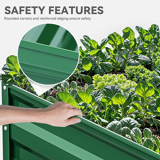 YITAHOME 72x36x12 in 2pcs Galvanized Raised Garden Bed Kit, Large Metal Planter - Image 5