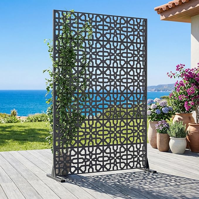 Casaphoria Metal Privacy Screen Outdoor, Drakgrey-Perilla - Image 2