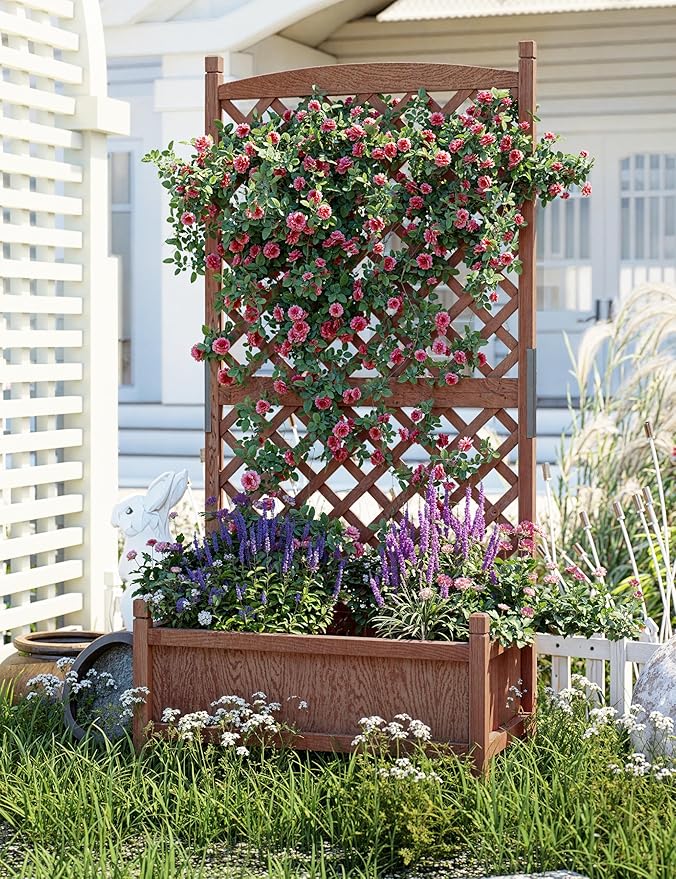 GarveeLife 2-Pack Tall Wood Planter Box - Image 6