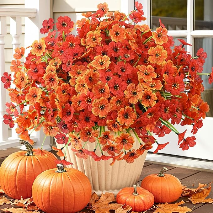 MACTING 24 Bundles Artificial Fall Flowers by MACTING
