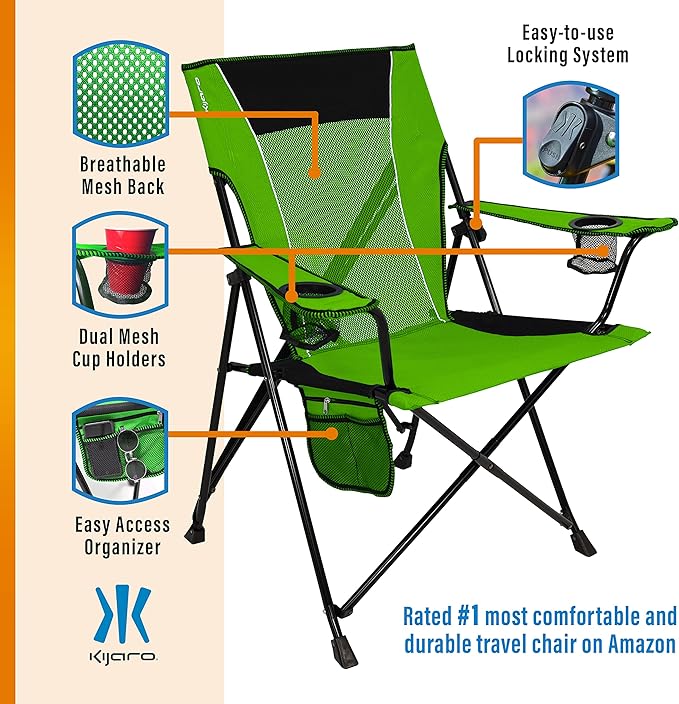 Kijaro Dual Lock Portable Camping Chairs - Image 5