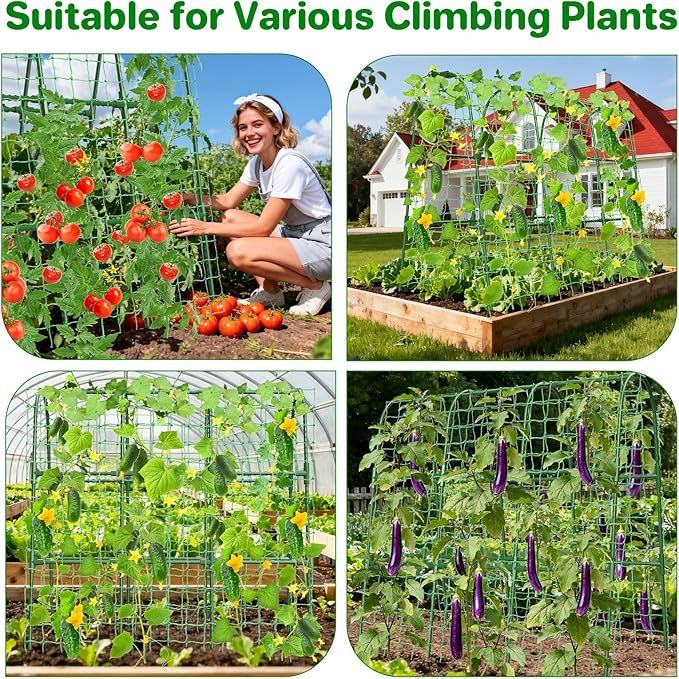 Cucumber Trellis for Raised Bed, U-Shape Garden Trellis for Climbing Plants - Image 6
