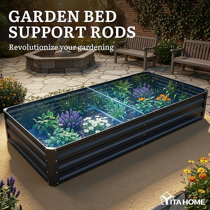 YITAHOME 72x36x12 in 2pcs Galvanized Raised Garden Bed Kit, Large Metal Planter - Image 6