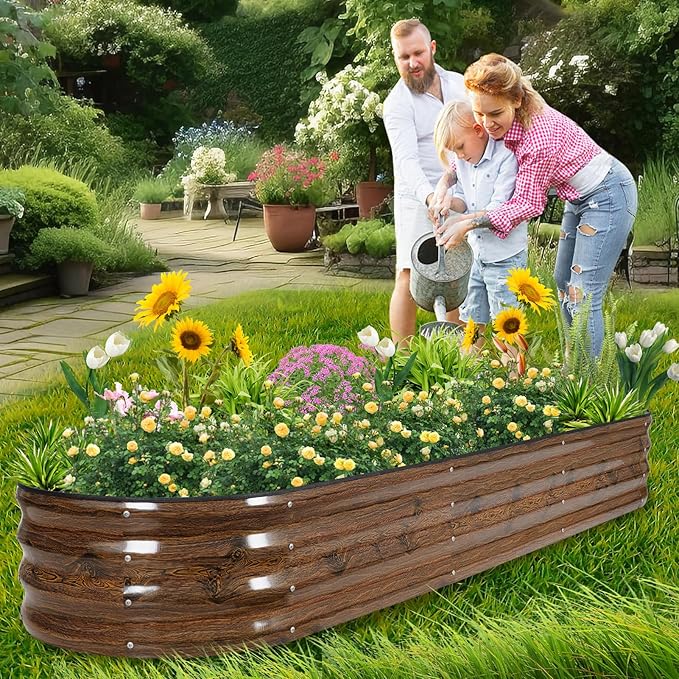 1MORE Galvanized Raised Garden Bed- Planter Garden Boxes Outdoor, Raised Beds - Image 2