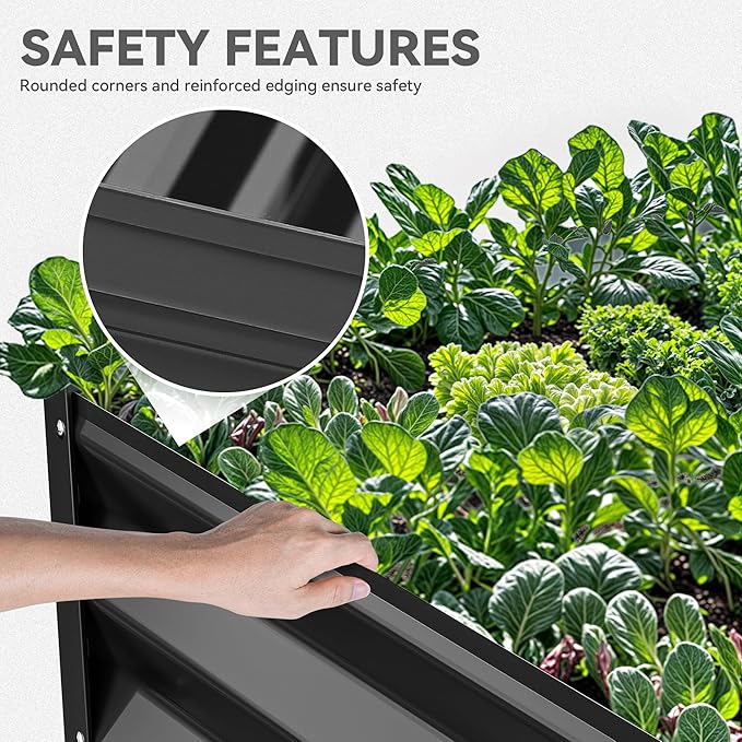 YITAHOME 72x36x18 in 2pcs Galvanized Raised Garden Bed Kit, Large Metal Planter - Image 6
