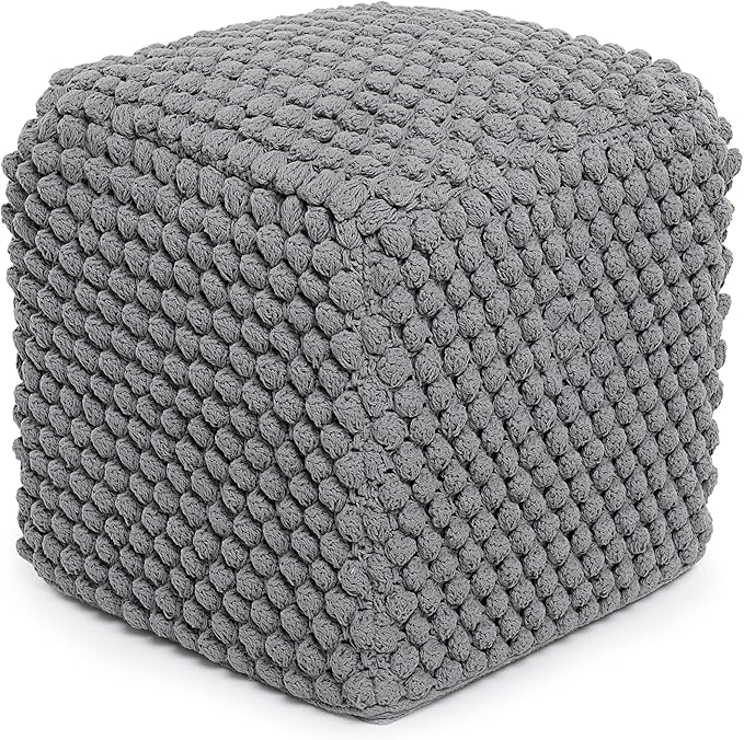 BIRDROCK HOME Buds Pouf Foot Stool Ottoman - Image 8