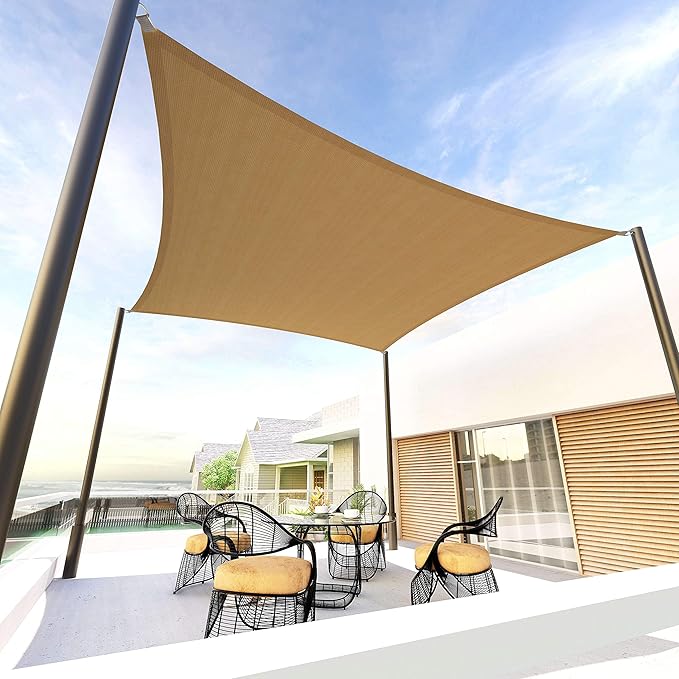 Tronssien Rectangle 10'x13' Sun Shade Sail, 95% UV Blockage Canopy Awning by Tronssien