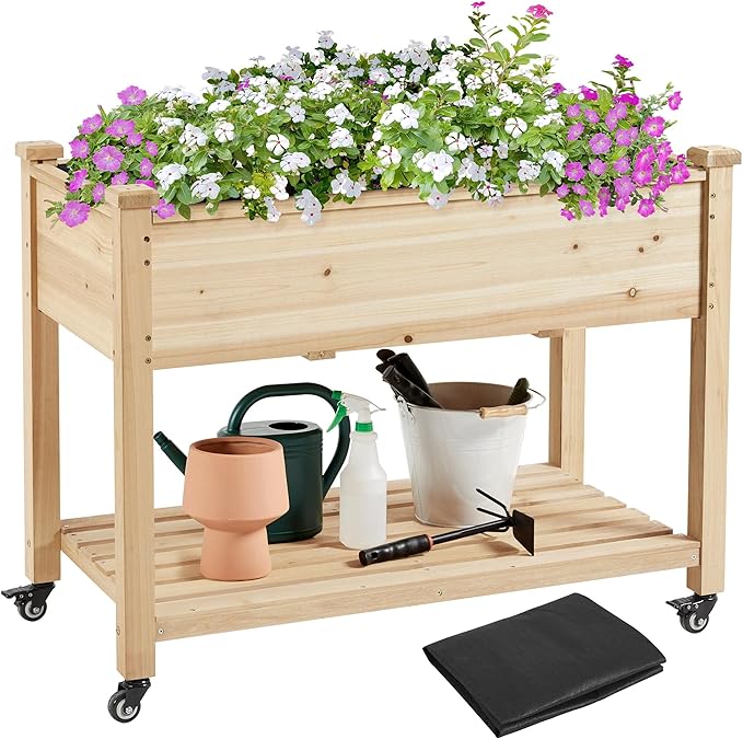 Yaheetech 42x23x33in Wooden Raised Garden Bed by Yaheetech